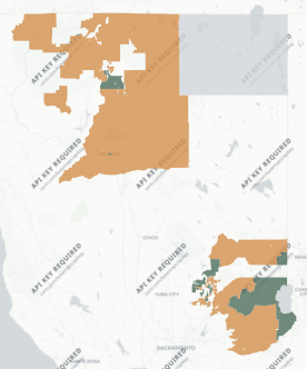 State Assembly District 1 results map