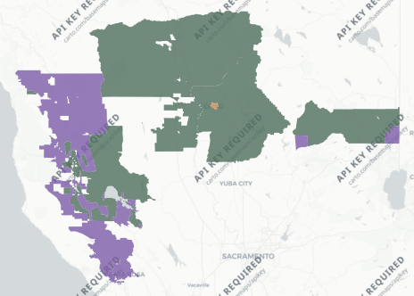 Congressional District 1 results map