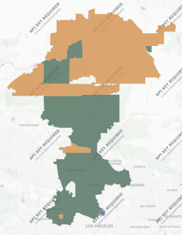 Congressional District 30 results map