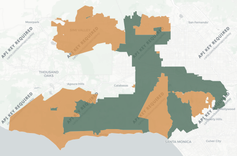 Congressional District 32 results map