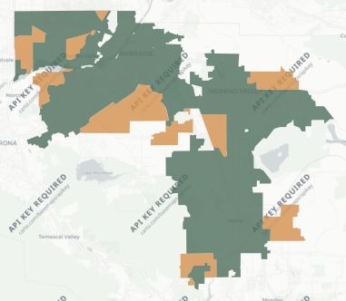 Congressional District 39 results map