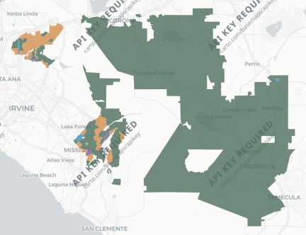 Congressional District 40 results map