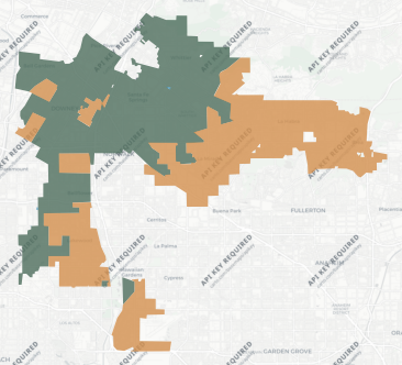 Congressional District 41 results map