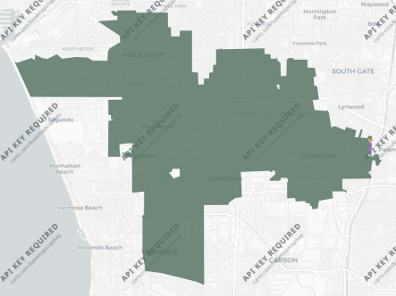 Congressional District 43 results map