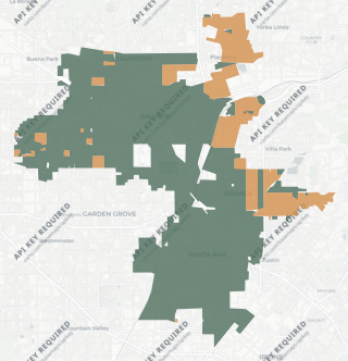 Congressional District 46 results map