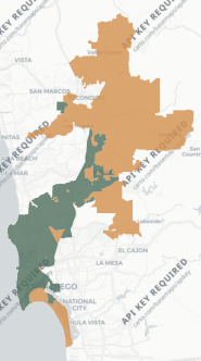 Congressional District 50 results map