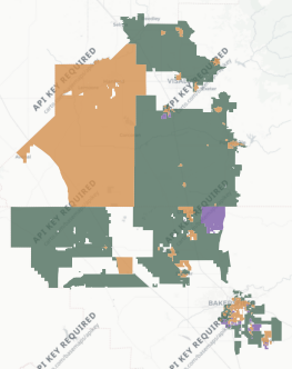 State Senate District 16 results map