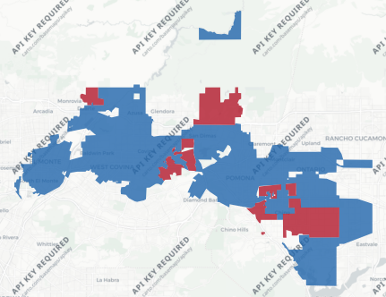 State Senate District 22 results map