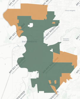 State Senate District 8 results map