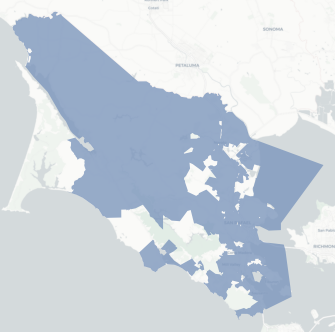 Marin County map