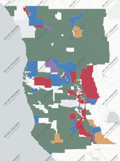 Mendocino County precinct map