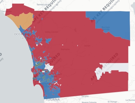 San Diego County precinct map