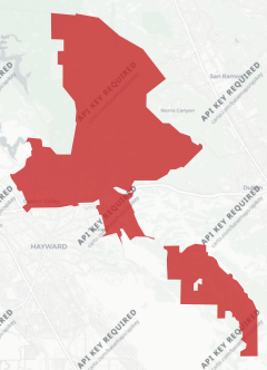 Castro Valley USD Measure B results map