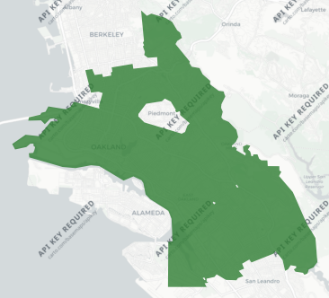 City of Oakland Measure C results map