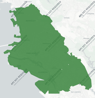 Peralta Community College District Measure A results map