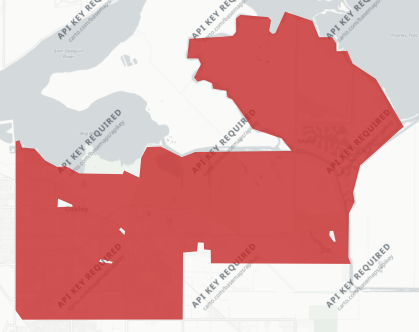 Oakley Union Elementary School District Measure J results map