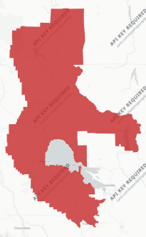 Mendocino-Lake Community College District Measure A results map