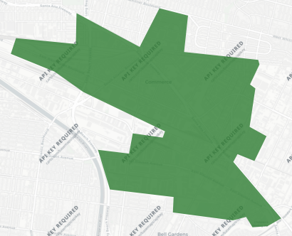 City of Commerce Measure PC results map