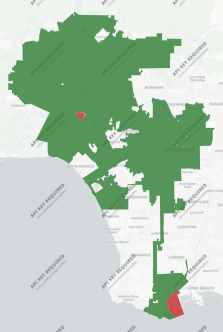 City of Los Angeles Measure CB results map