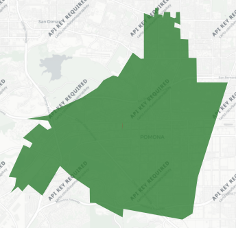 City of Pomona Measure Z results map