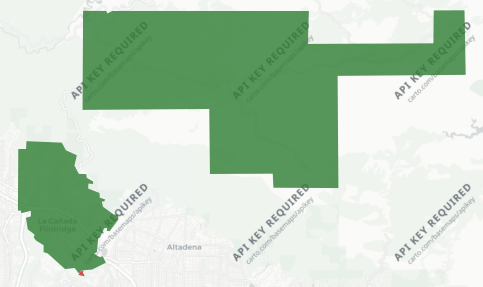 La Canada Unified School District Measure LCF results map