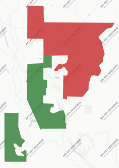 Weed Union Elementary School District Measure E results map