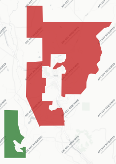 Weed Union Elementary School District Measure F results map