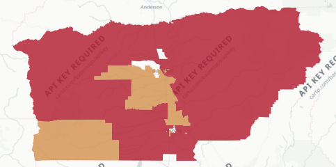 Tehama County precinct map