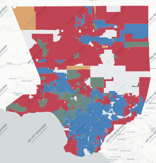 Los Angeles County precinct map