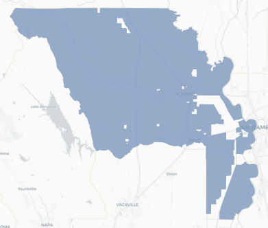 Yolo County map